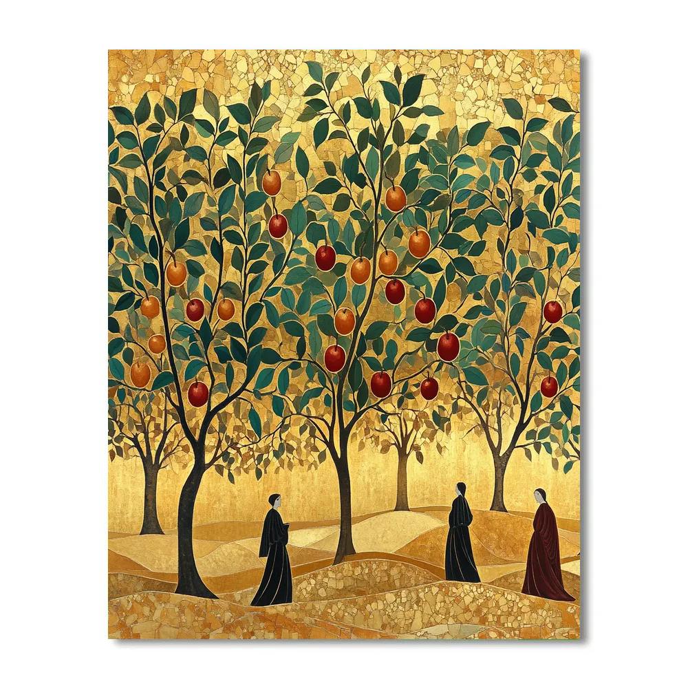 Gustav Klimt Inspired Golden Orchard Painting by numbers kit