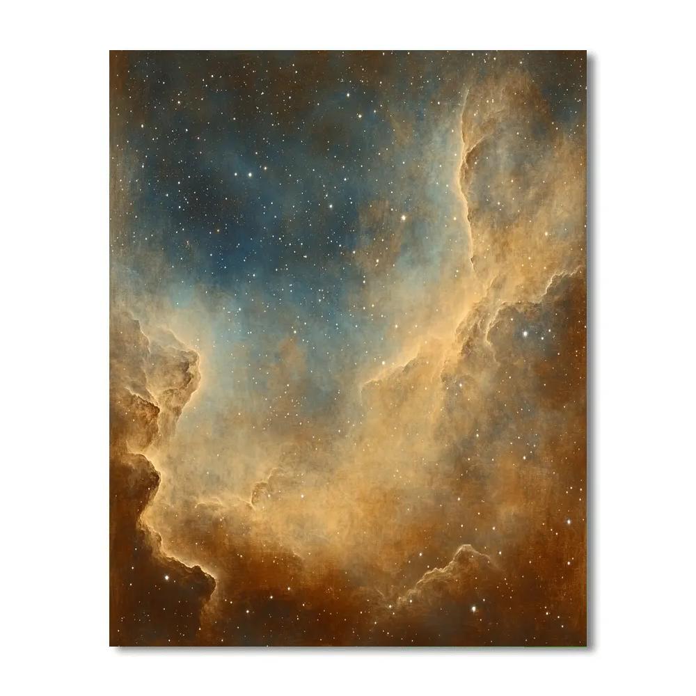 Leonardo Da Vinci Inspired Celestial Nebulae Paint by numbers art