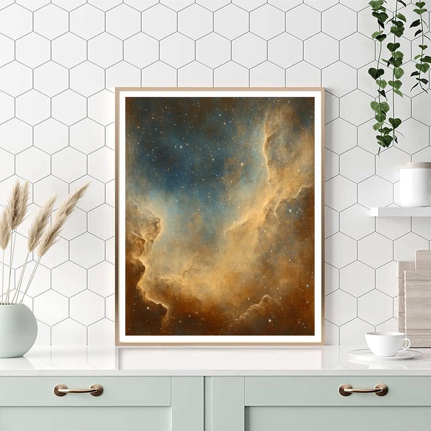 Leonardo Da Vinci Inspired Celestial Nebulae Paint by numbers art