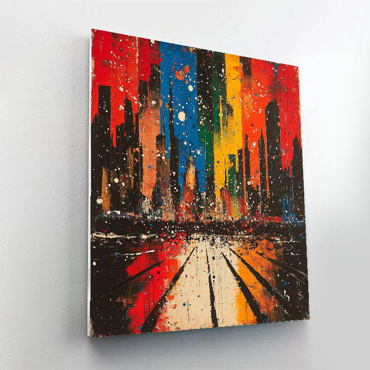 Jackson Pollock Inspired River City Energy Painting by numbers kit