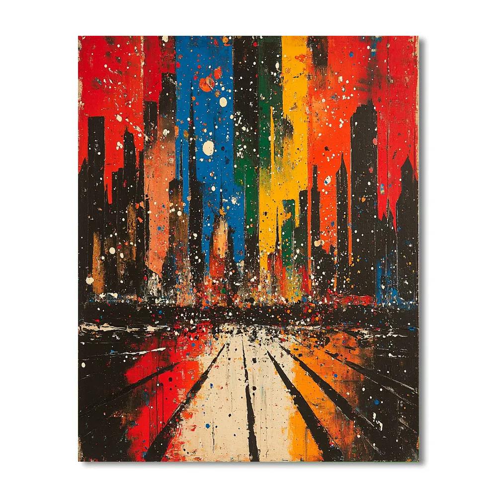 Jackson Pollock Inspired River City Energy Painting by numbers kit