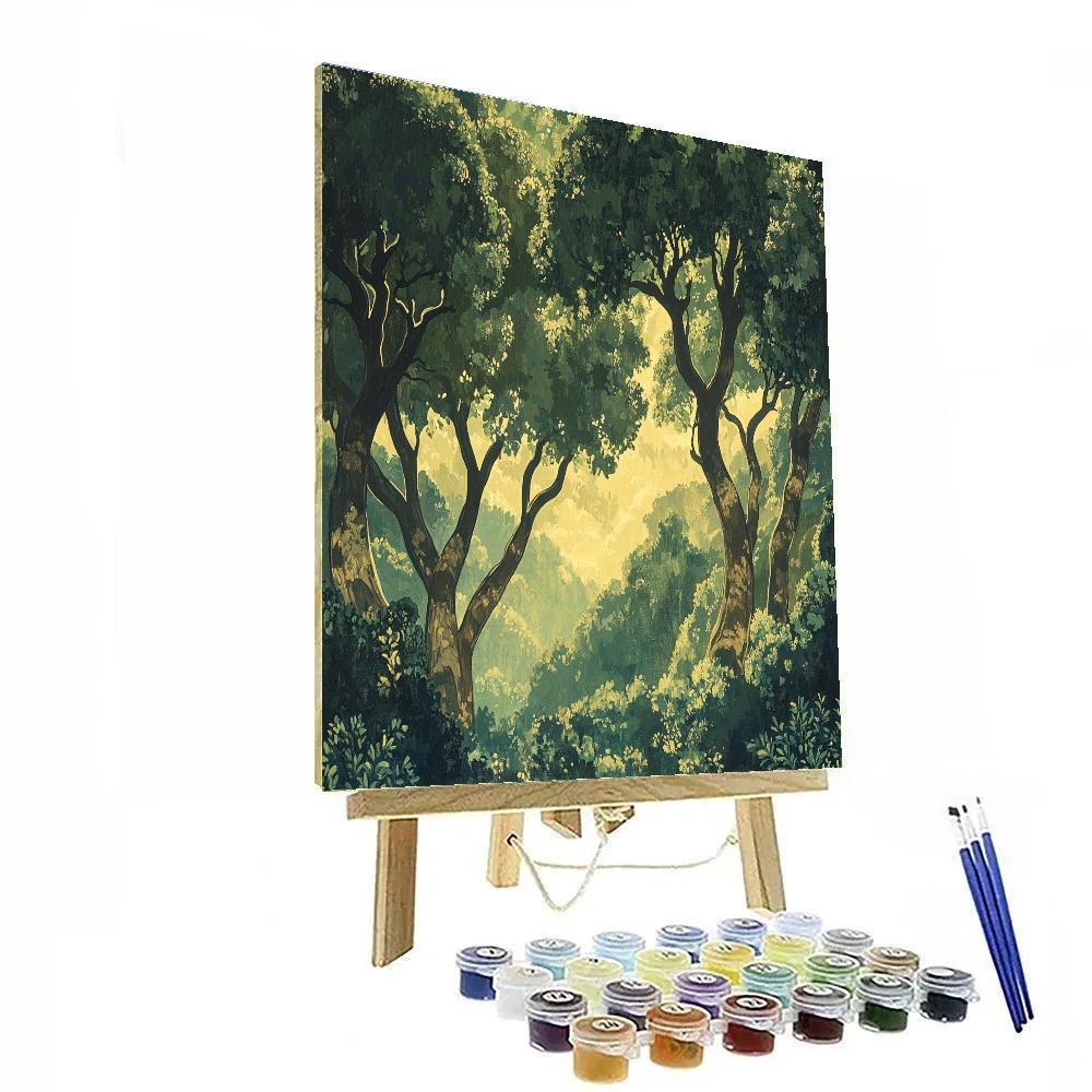 Michelangelo Inspired Mystic Forest painting number kit
