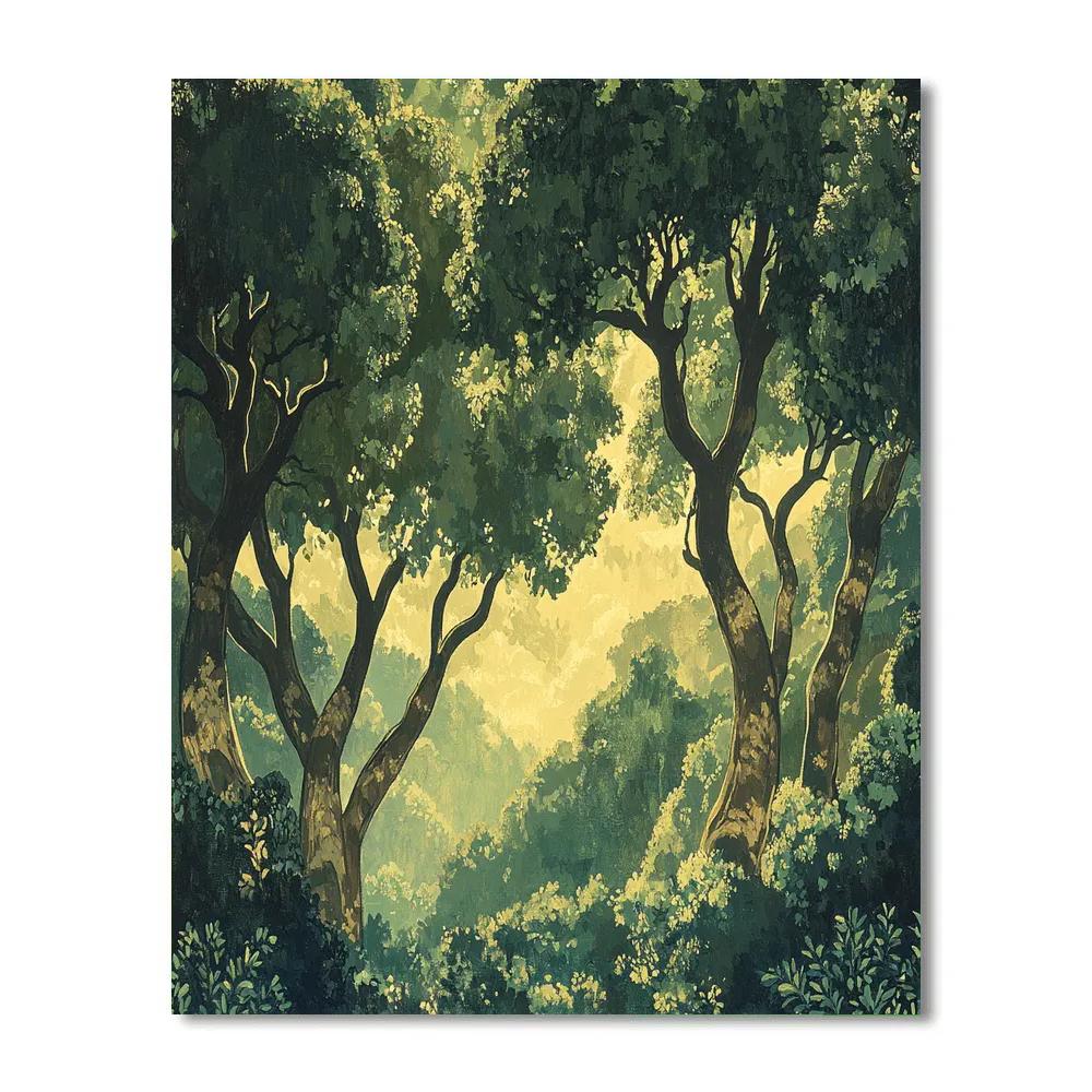 Michelangelo Inspired Mystic Forest painting number kit
