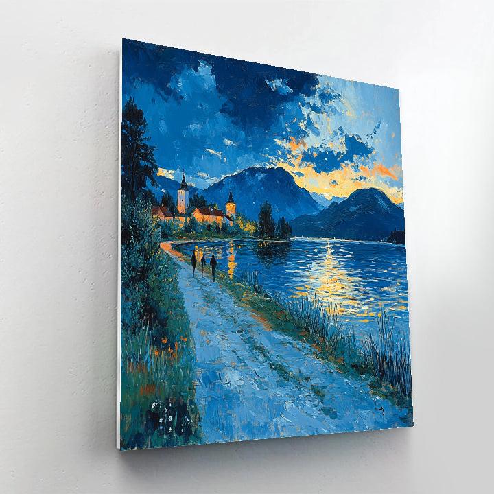 Edvard Munch Inspired Stormy Lake Painting by numbers kit