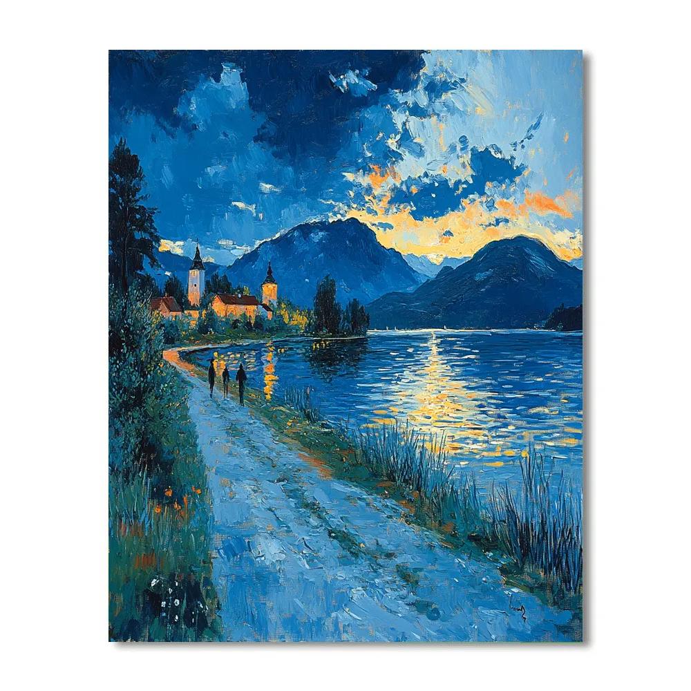 Edvard Munch Inspired Stormy Lake Painting by numbers kit