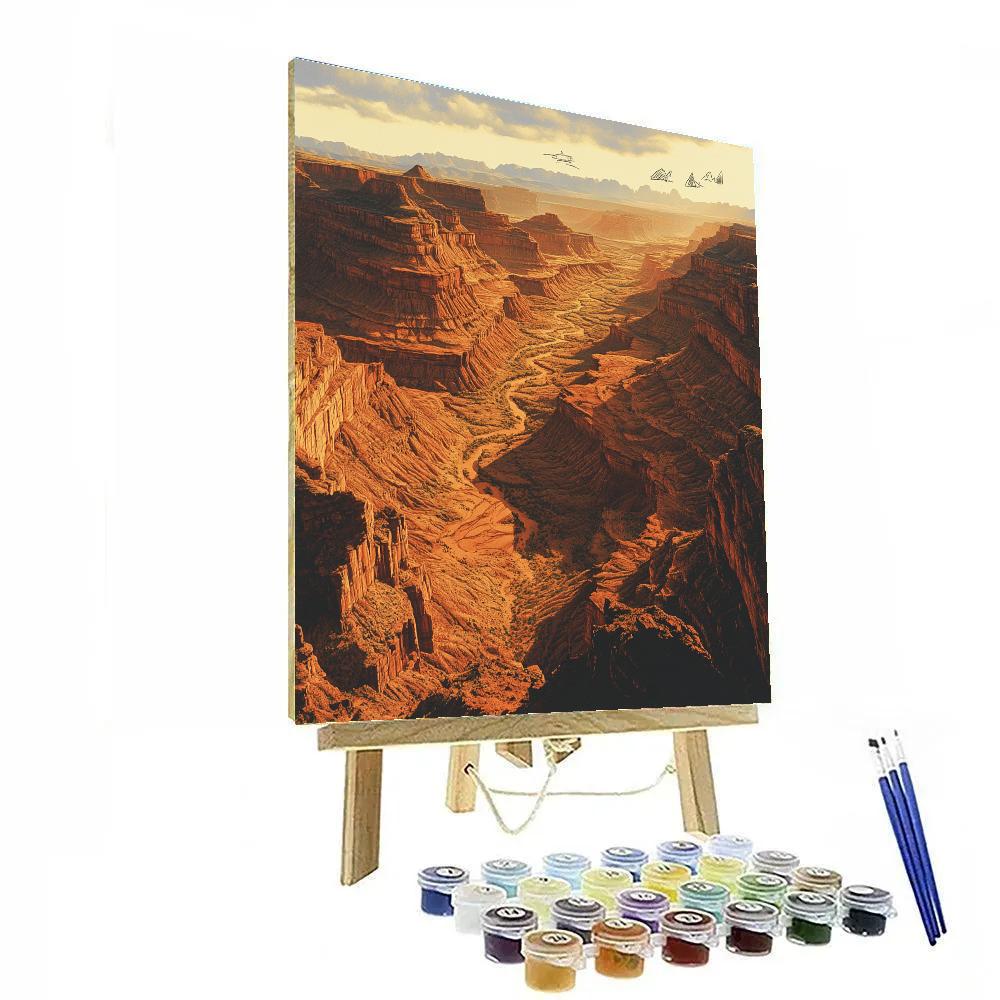 Michelangelo Inspired Canyon Serpentine Number painting