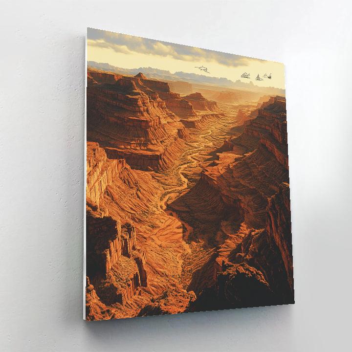 Michelangelo Inspired Canyon Serpentine Number painting