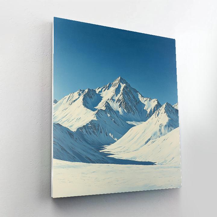 Michelangelo Inspired Snowy Peaks Painting by numbers kit