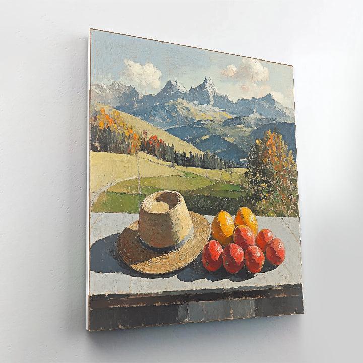 Paul Cezanne Inspired Mountain Still Life DIY paint by numbers