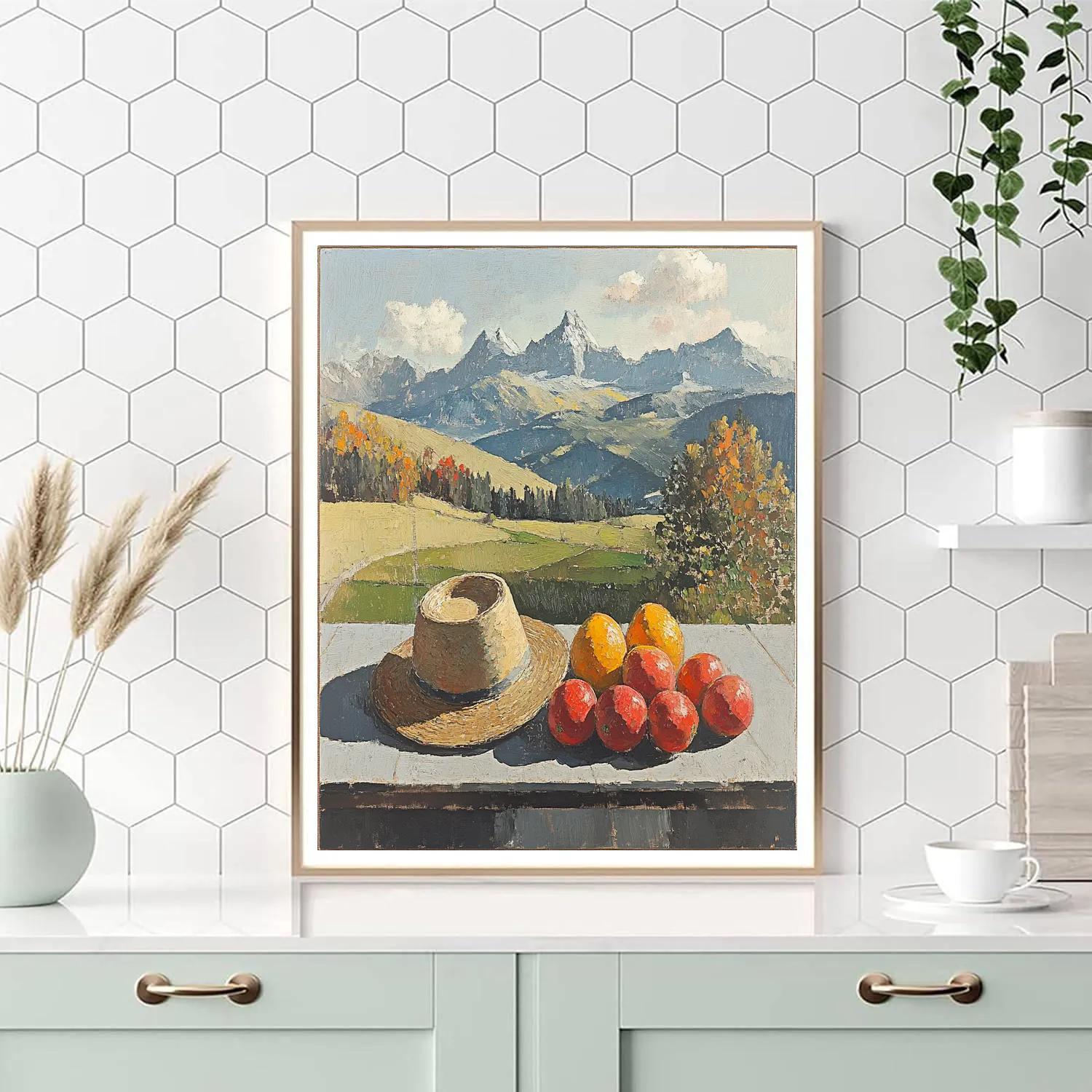 Paul Cezanne Inspired Mountain Still Life DIY paint by numbers