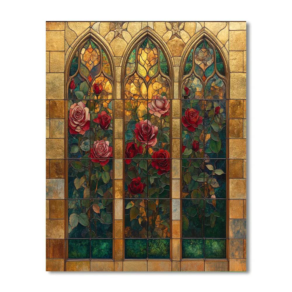 Gustav Klimt Inspired Rose Window painting number kit