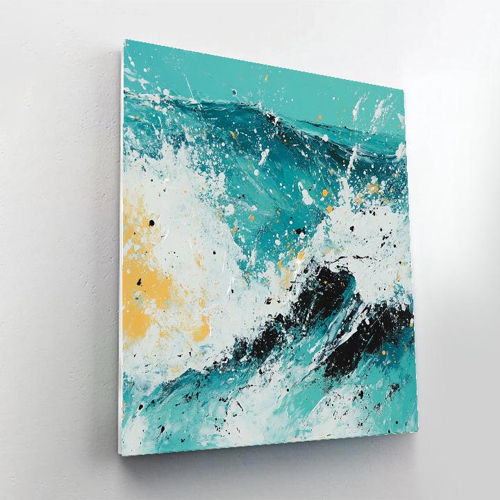 Jackson Pollock Inspired Surf Break painting number kit