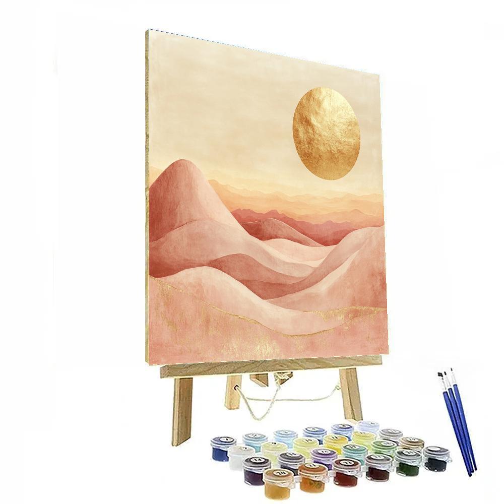 Georgia OKeeffe Inspired Desert Sunrise Number painting