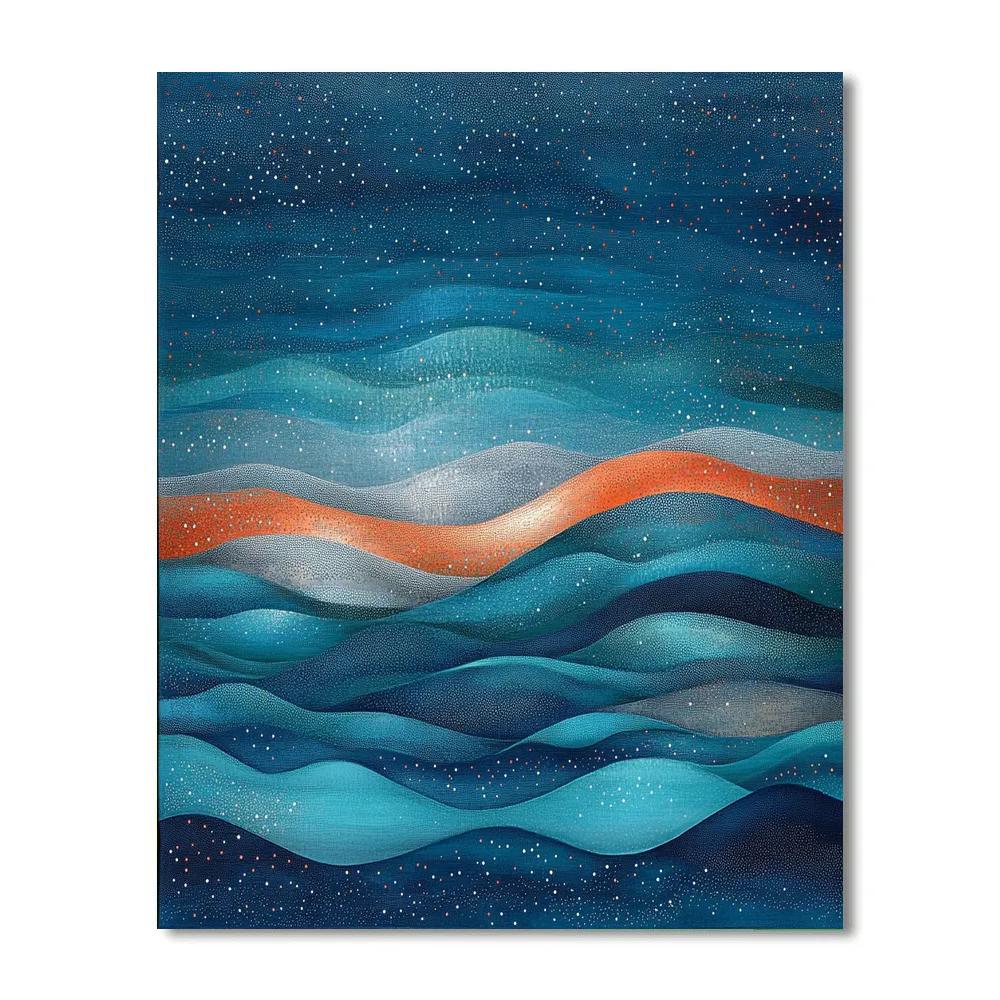 Georges Seurat Inspired Nebula Dunes Numbered painting kits