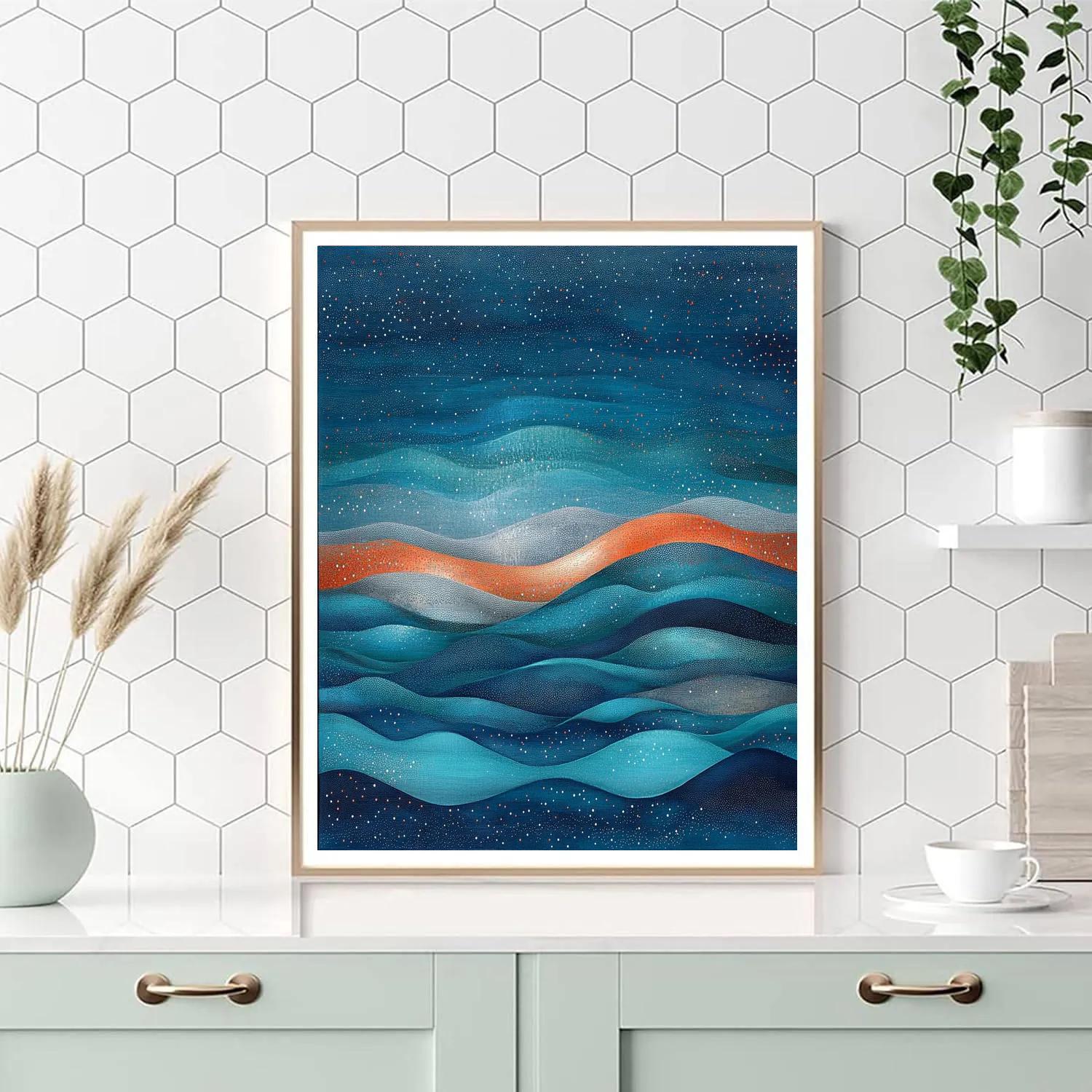 Georges Seurat Inspired Nebula Dunes Numbered painting kits