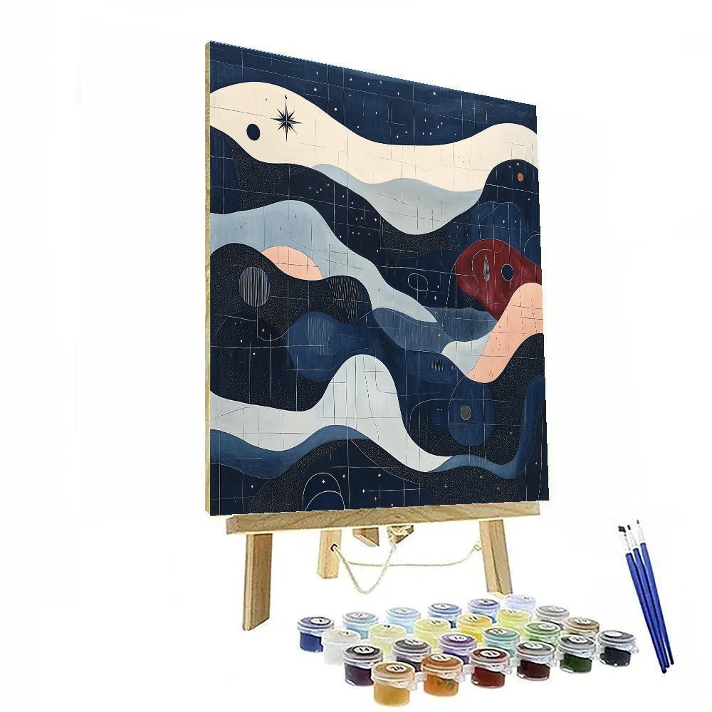 Paul Klee Inspired Midnight Cartography Paint by numbers kits