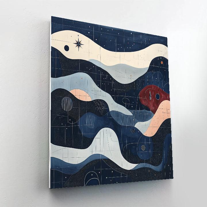 Paul Klee Inspired Midnight Cartography Paint by numbers kits