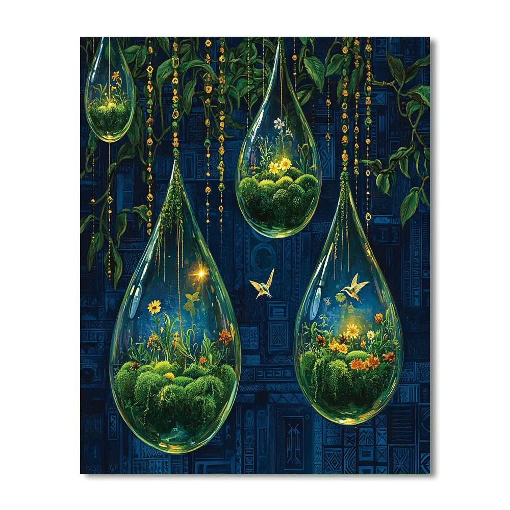 Frida Kahlo Inspired Teardrop Garden Numbered painting kits