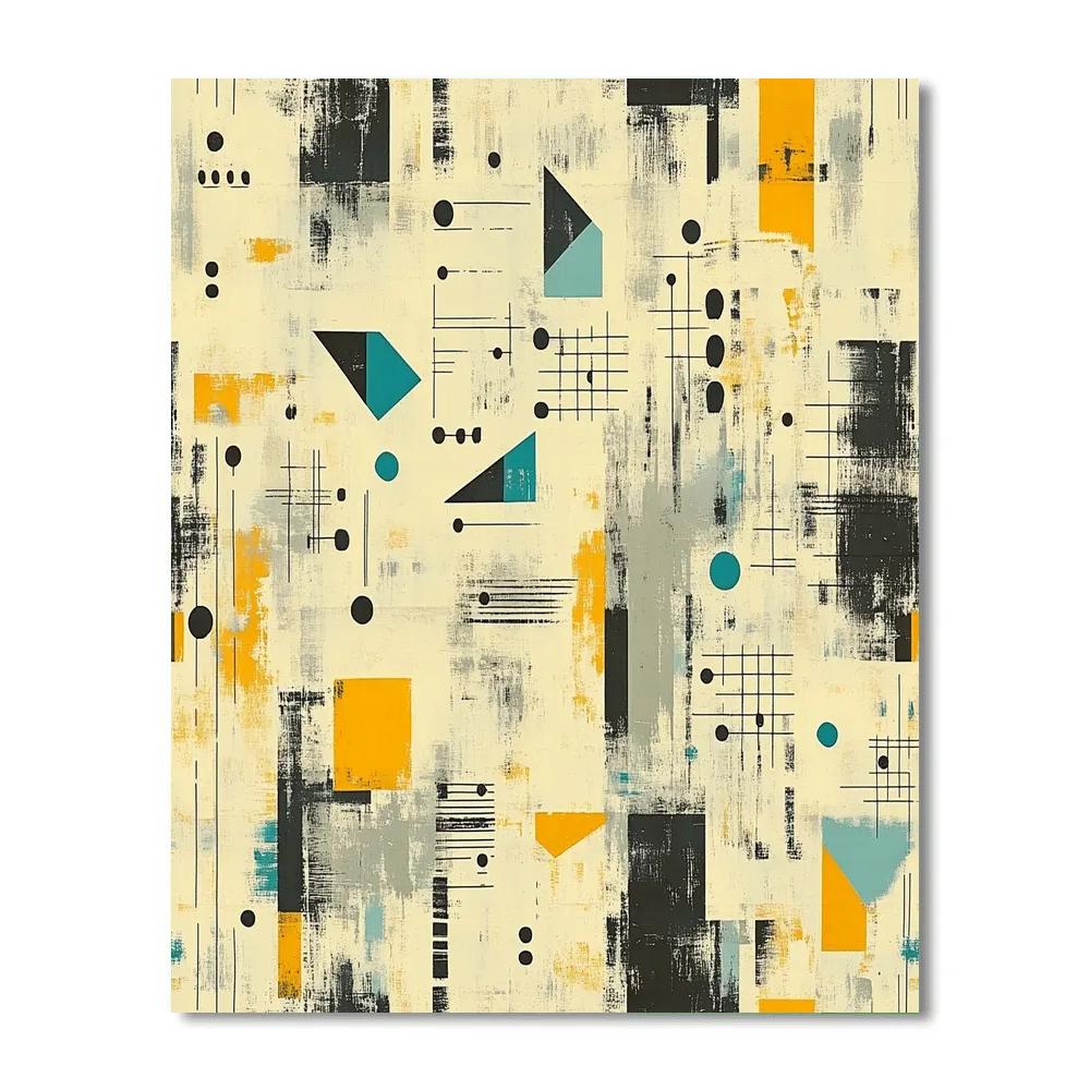 Paul Klee Inspired Echoes Of Rhythm Number painting