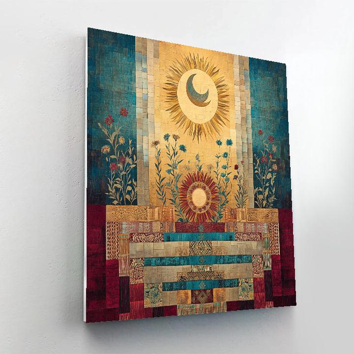 Frida Kahlo Inspired Sun And Moon Altar Numbered painting kits