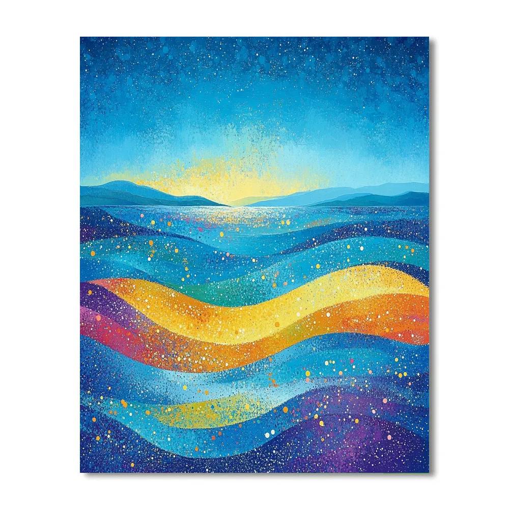 Georges Seurat Inspired Chromatic Tides Paint by numbers art