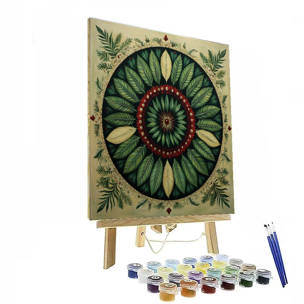 Frida Kahlo Inspired Winged Flora Mandala Paint by numbers kits
