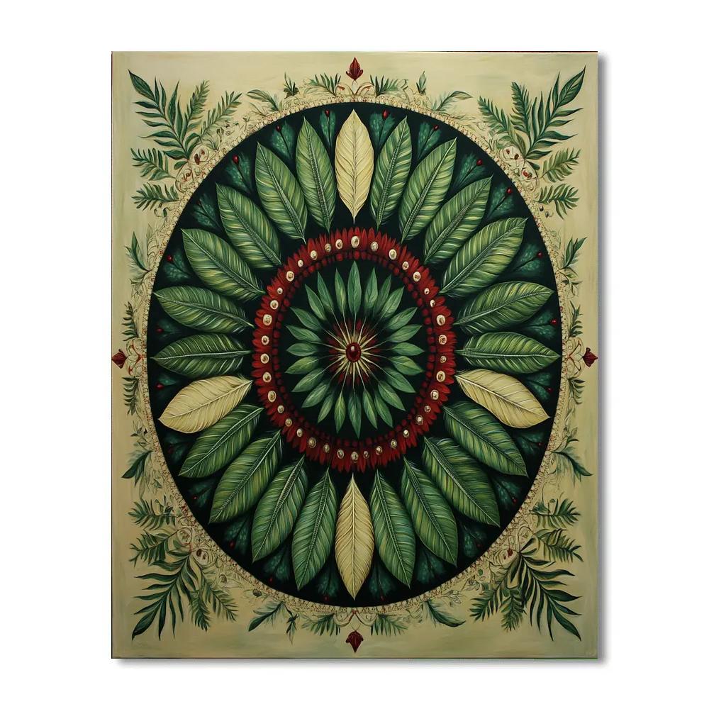 Frida Kahlo Inspired Winged Flora Mandala Paint by numbers kits