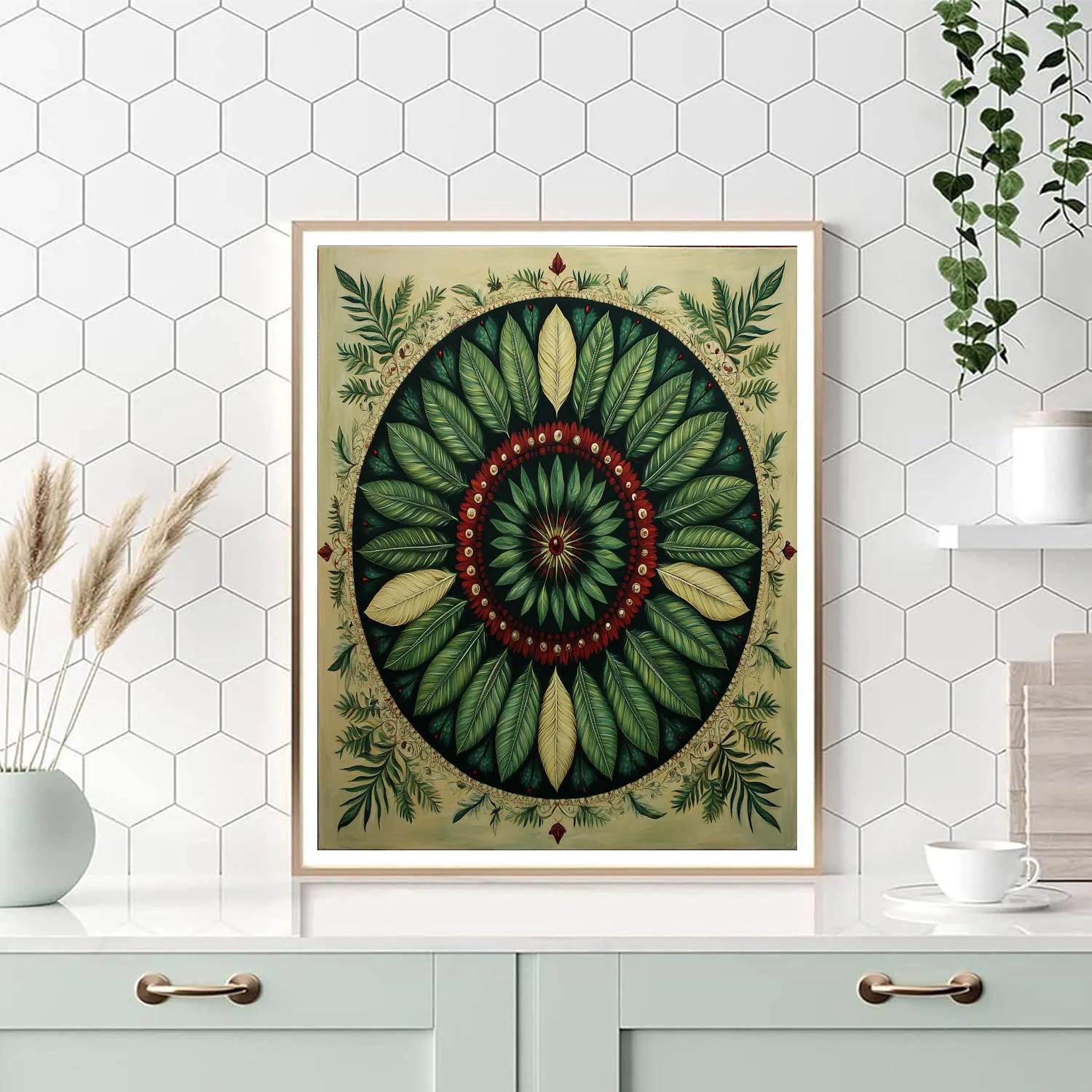 Frida Kahlo Inspired Winged Flora Mandala Paint by numbers kits