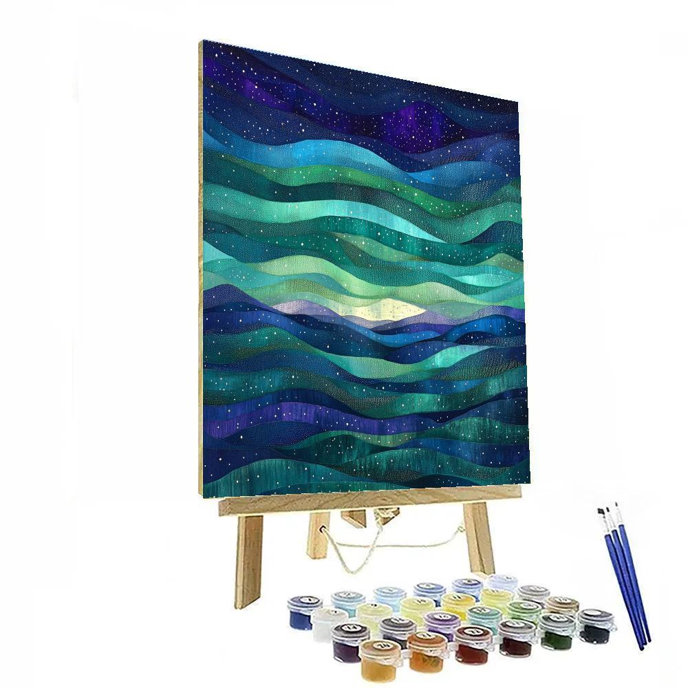 Georges Seurat Inspired Aurora Mosaic paint by number