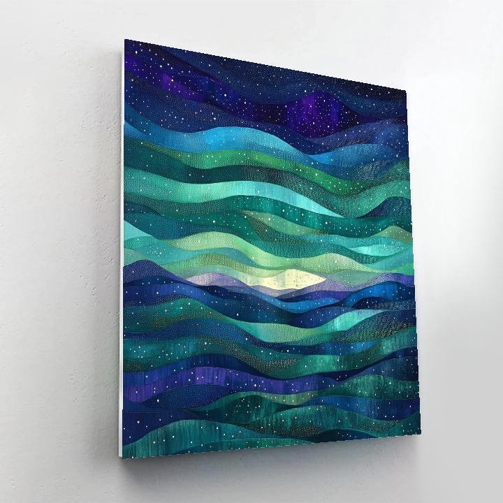 Georges Seurat Inspired Aurora Mosaic paint by number