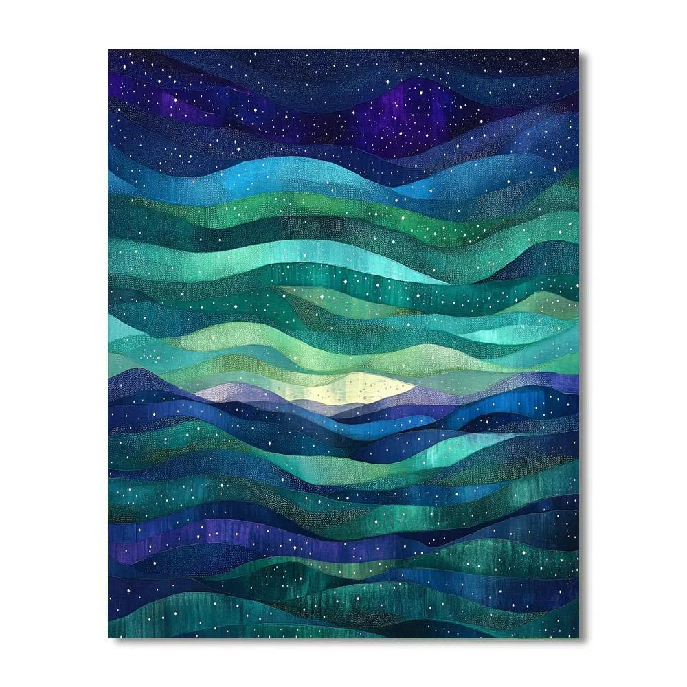 Georges Seurat Inspired Aurora Mosaic paint by number