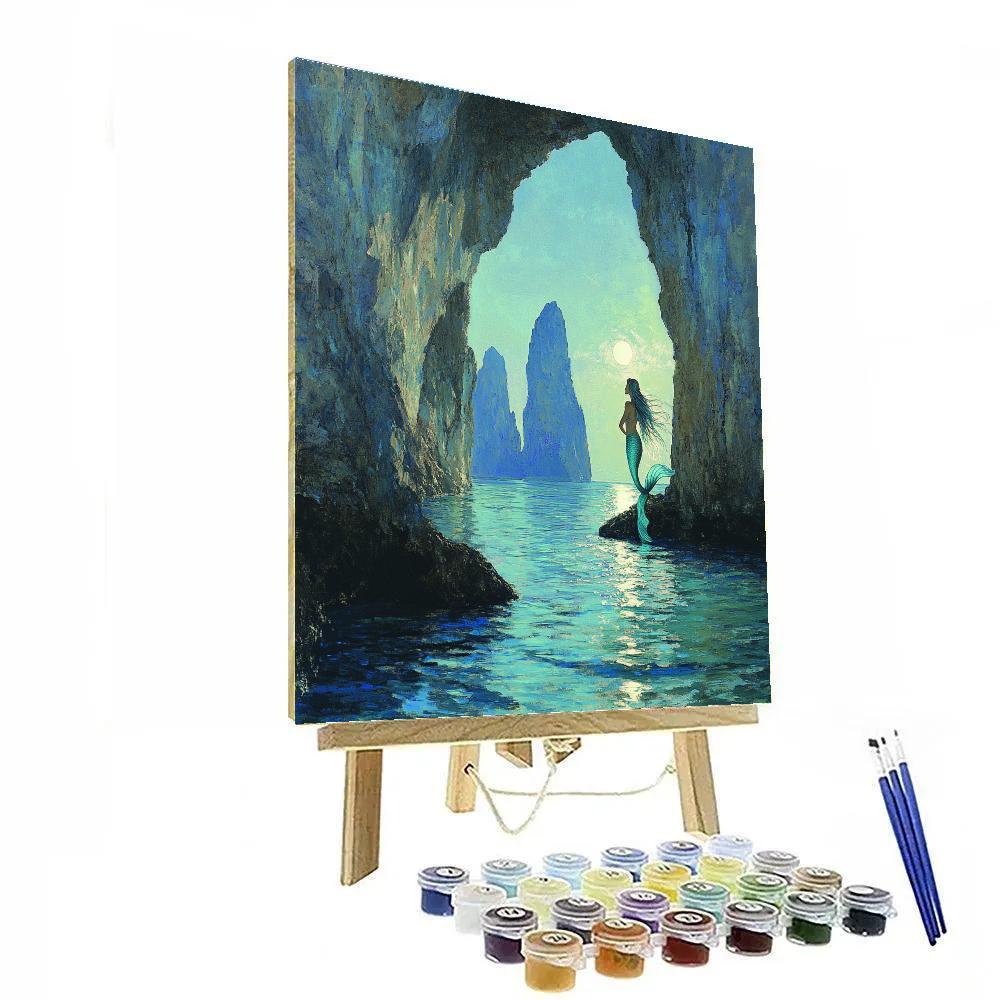 John William Waterhouse Inspired Mermaid Bay Paint by numbers art