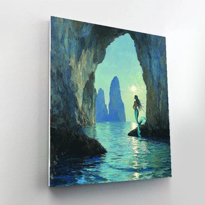 John William Waterhouse Inspired Mermaid Bay Paint by numbers art