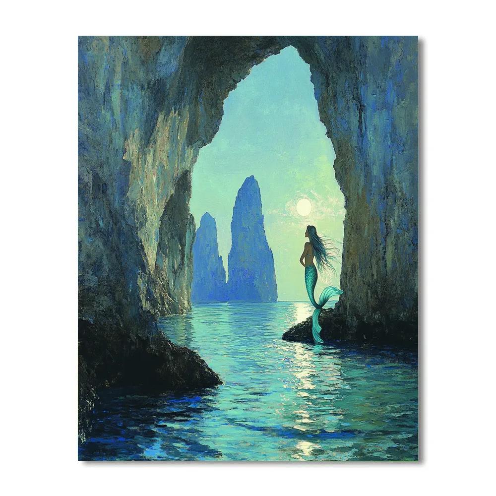 John William Waterhouse Inspired Mermaid Bay Paint by numbers art