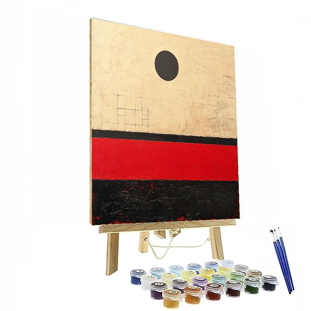 Kazimir Malevich Inspired Red Horizon Fragment painting number kit
