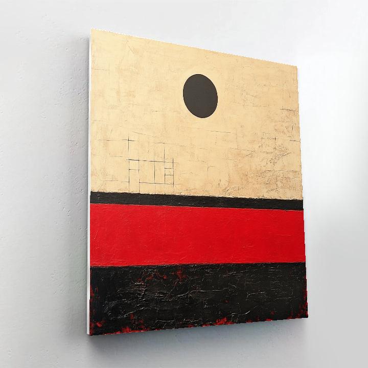 Kazimir Malevich Inspired Red Horizon Fragment painting number kit
