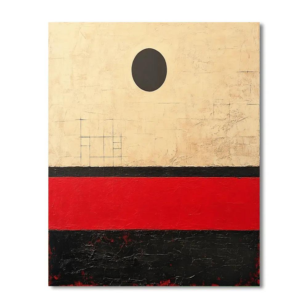 Kazimir Malevich Inspired Red Horizon Fragment painting number kit