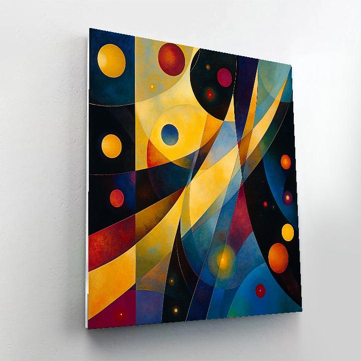 Wassily Kandinsky Inspired Cosmic Symphony painting number kit