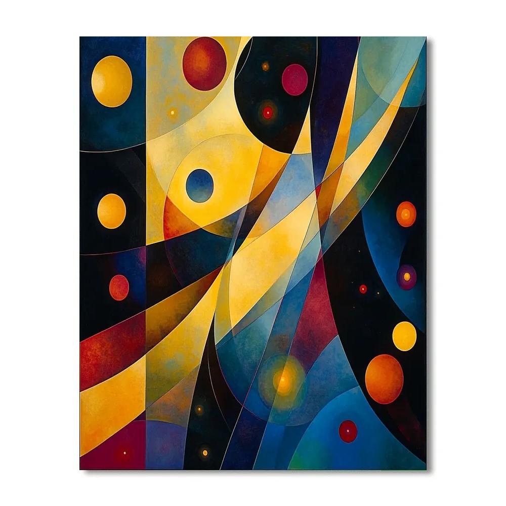 Wassily Kandinsky Inspired Cosmic Symphony painting number kit
