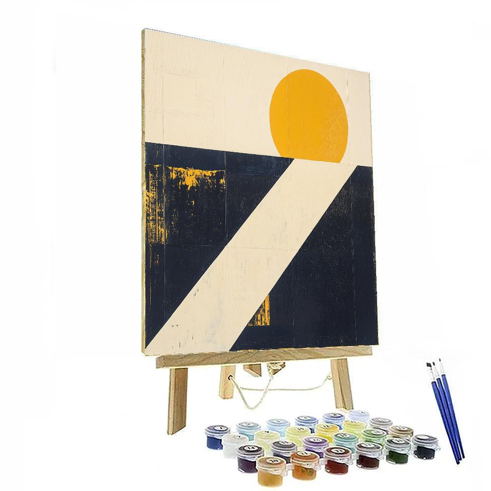 Kazimir Malevich Inspired Tilted Plane Resonance Paint by numbers art