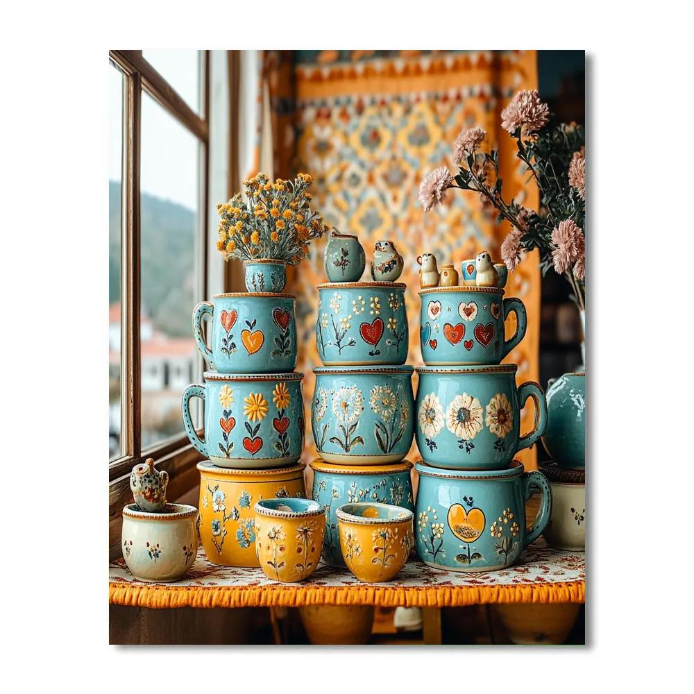 Frida Kahlo Inspired Ceramic Garden Of Echoes Painting by numbers kit