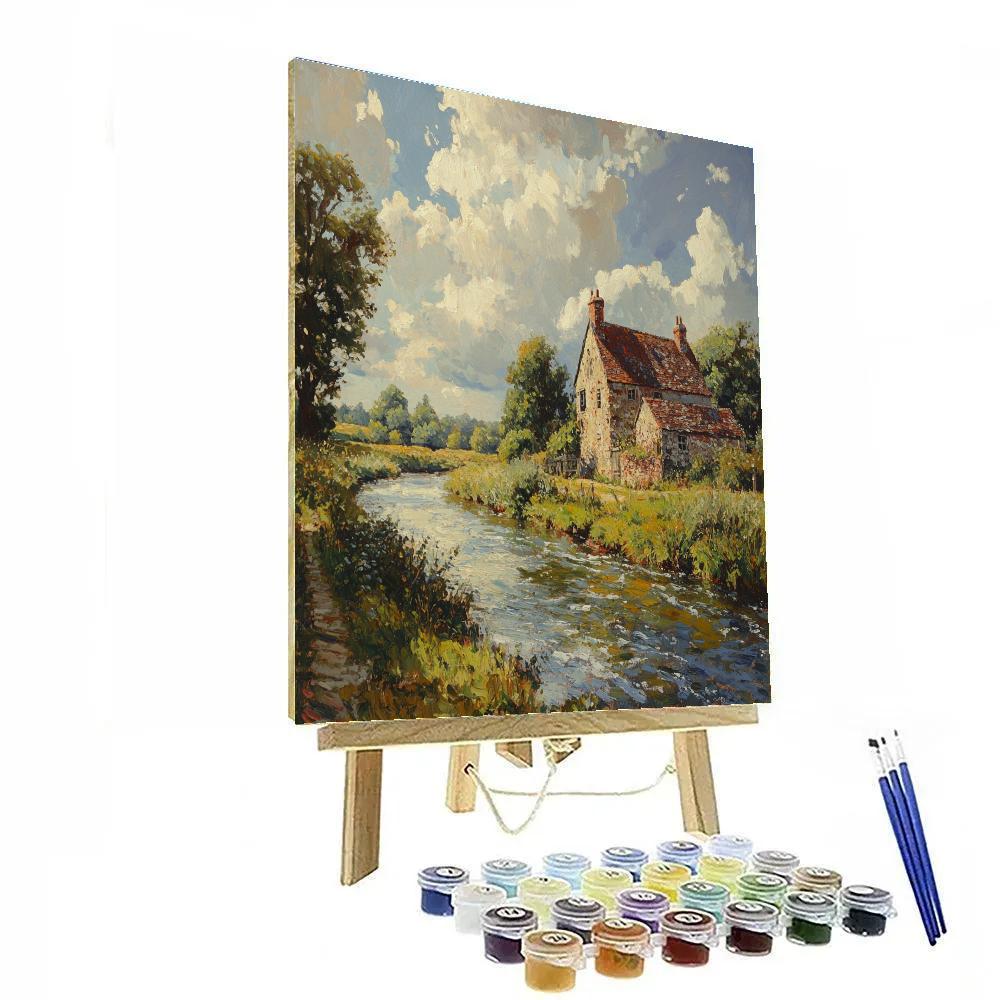 John Constable Inspired River Mill Numbered painting kits