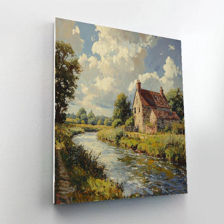 John Constable Inspired River Mill Numbered painting kits