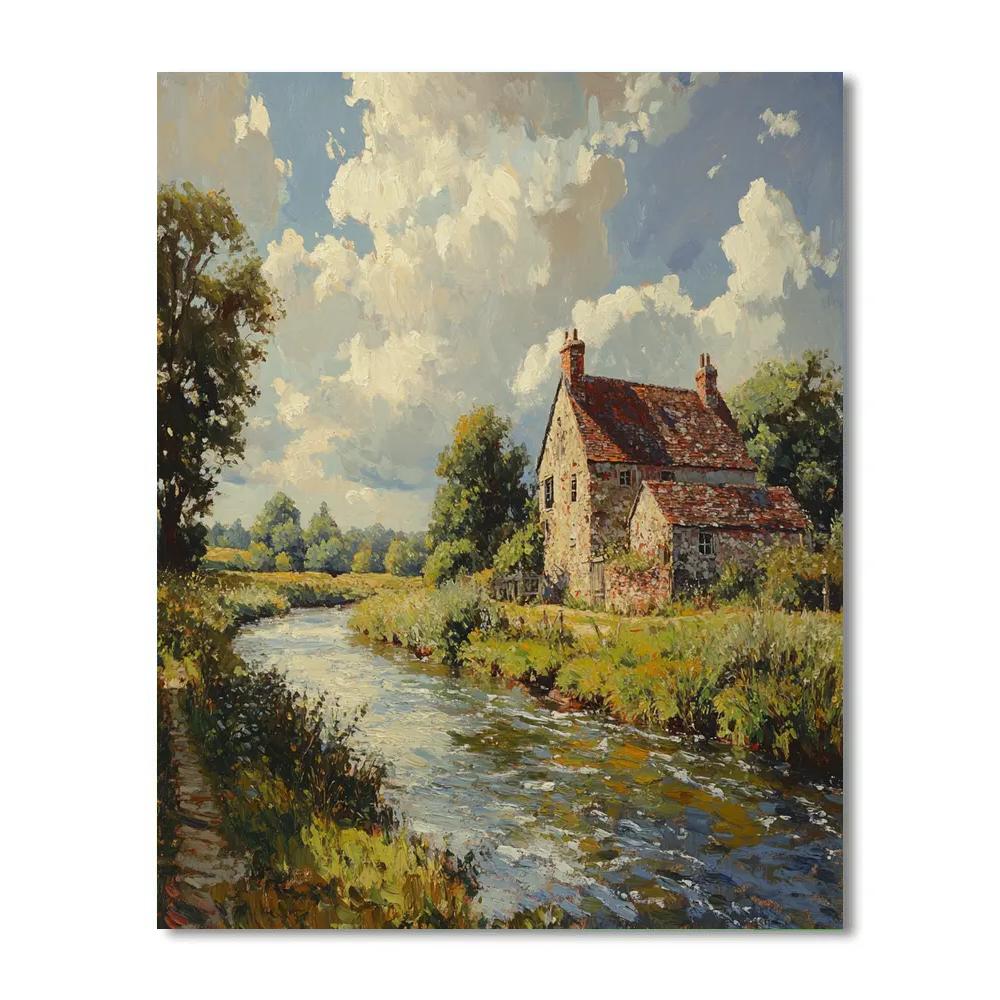 John Constable Inspired River Mill Numbered painting kits