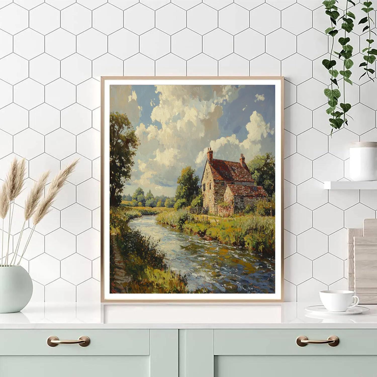 John Constable Inspired River Mill Numbered painting kits