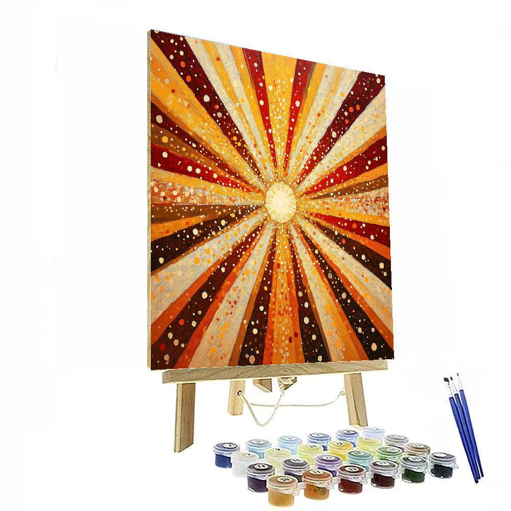 Georges Seurat Inspired Solar Bloom Numbered painting kits