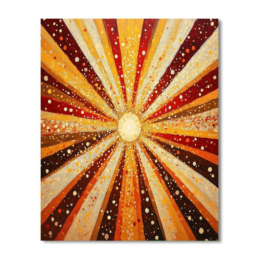 Georges Seurat Inspired Solar Bloom Numbered painting kits