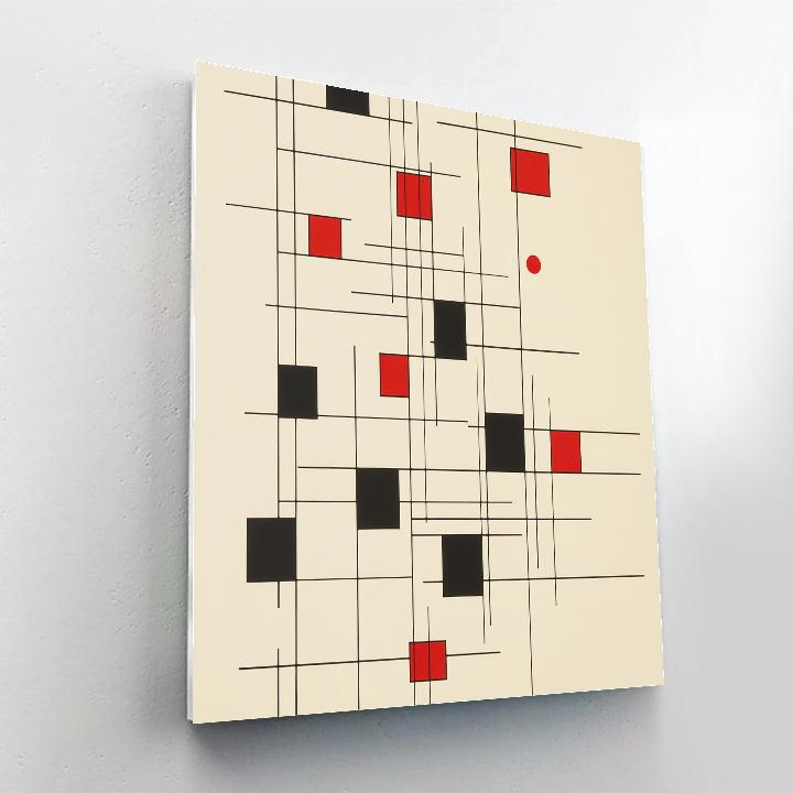 Kazimir Malevich Inspired Constellation Of Rectangles Paint by numbers kits