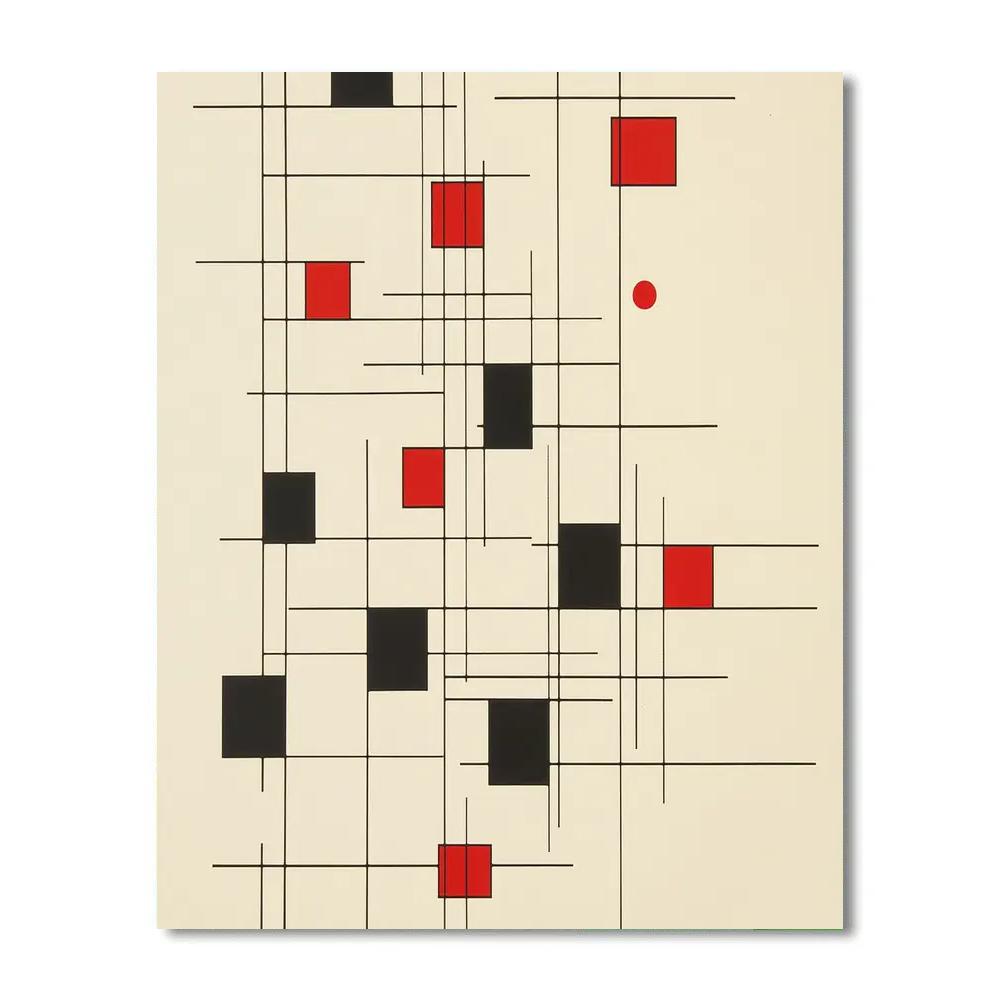 Kazimir Malevich Inspired Constellation Of Rectangles Paint by numbers kits