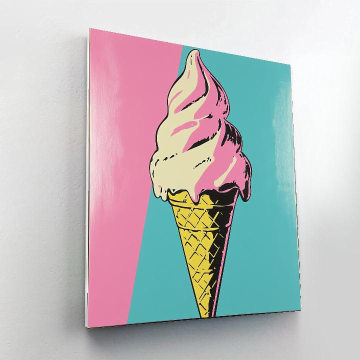 Andy Warhol Inspired Ice Cream Pop DIY paint by numbers